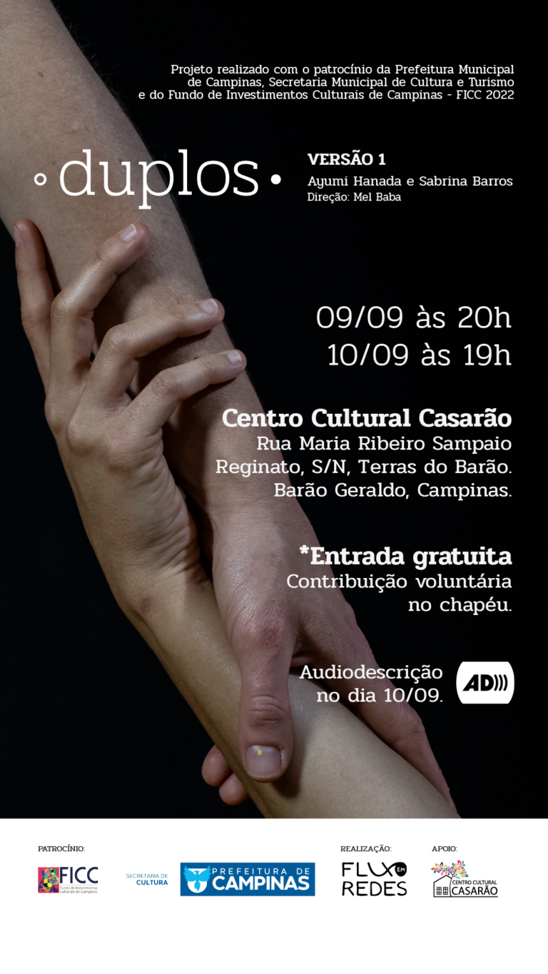 Duplos [Versão 1] - Flyer - Fotografia Ariane Almeida, Design Bárbara Nudelman
