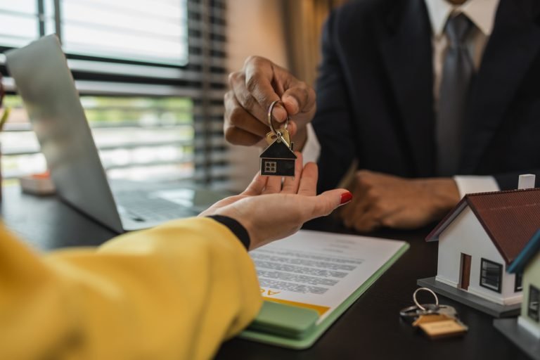 after signing a contract to purchase or lease a property, the salesperson will then hand over the keys so that the buyer or tenant can enter the living space