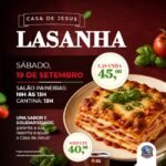 Próxima Lasanha Beneficente da Casa de Jesus será no dia 19 de setembro