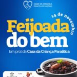 Casa da Criança Paralítica promove Feijoada do Bem no dia 14 de novembro