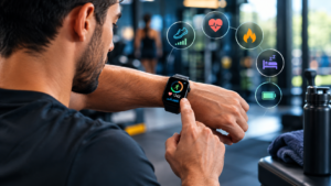 Monitoramento fitness no smartwatch