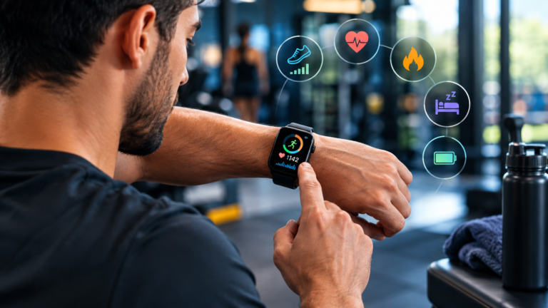 Monitoramento fitness no smartwatch